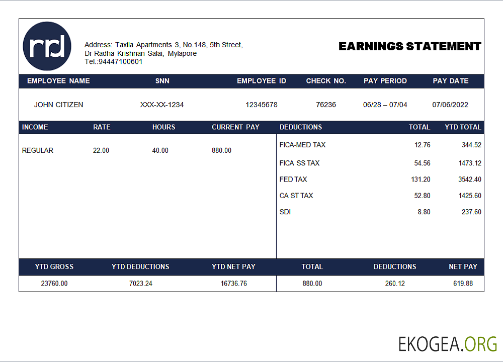 Fiche d'employé d'une imprimerie américaine